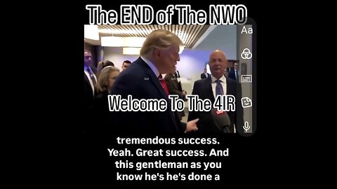 THE END OF THE NEW WORLD ORDER - TRUMP THANKS KLAUS