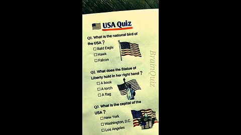 USA Quiz - Can you spot all correct options#quiztime #usaquiz #quiz #trivia #USA #quiz #triviatricks