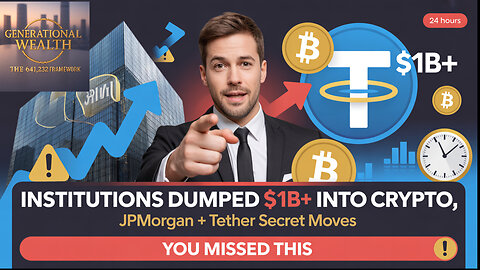 Breaking: JPMorgan & Tether Make $1B+ Crypto Moves - November 9, 2025