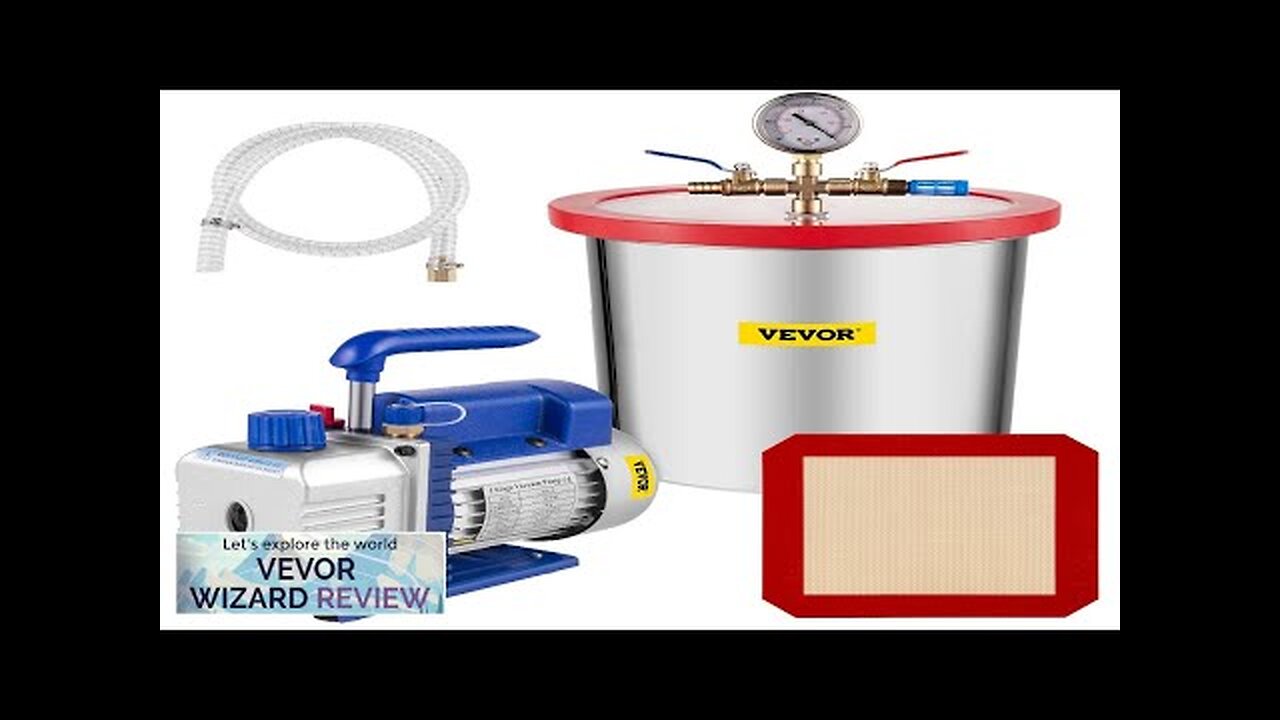 3 Gallon Stainless Steel Vacuum Degassing Chamber Kit 3CFM Vacuum Pump Review