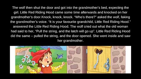 English stories The little red riding hood