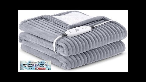 HYLEORY Heated Blanket Electric Throw 50"x60" Soft Flannel Sherpa Heater 3 Heat Review