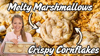 Cookies Full of Crispy Cornflakes & Melty Marshmallow