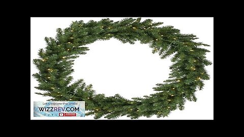 Pre Lit Buffalo Fir Artificial Christmas Wreath 5 Ft Warm White LED Review