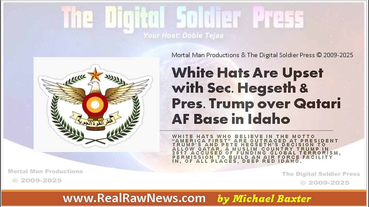 White Hats Are Upset with Sec Hegseth & Pres. Trump Over Qatar