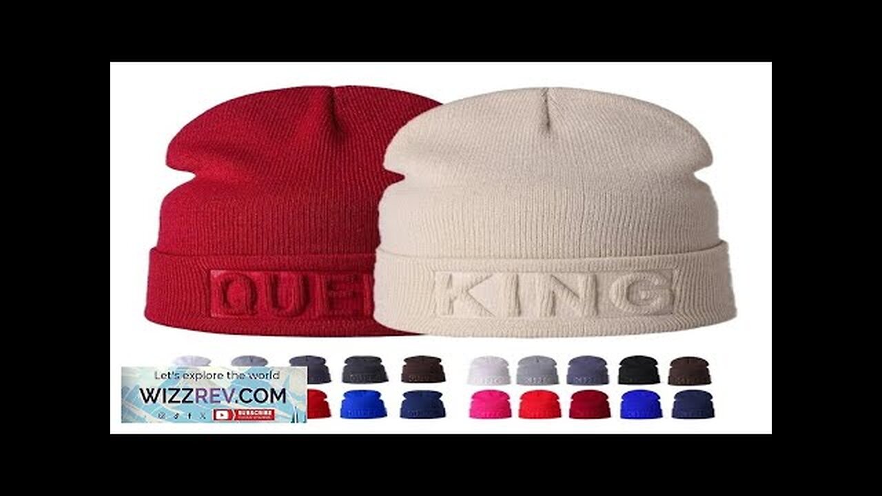 Winter Hat King Queen Beanies Fashion Hip Hop Couples Cap Casual Solid Review