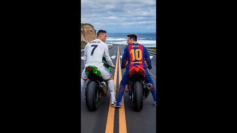 Have you seen Ronaldo and Messi's bike race?