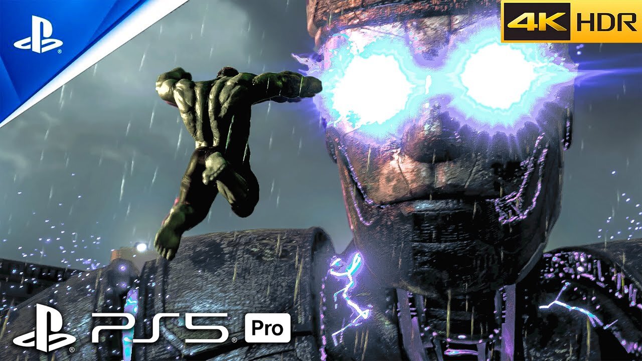 Marvel's Avengers - ENDGAME HULK VS GIANT MODOK Fight Gameplay PS5 PRO [4K 60FPS HDR]