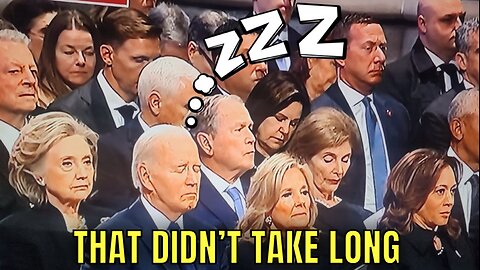 Joe Biden has ALREADY FALLEN ASLEEP 5 minutes into Jimmy Carter’s Funeral…