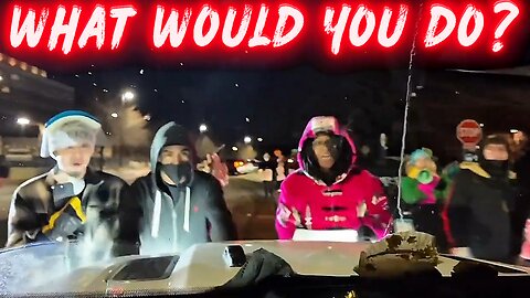 DRAMA! Nick Sortor Drives Through Protestors After Being Threatend And Surrounded