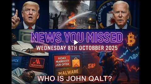 NEWS U MISSED WITH PAUL BROOKER & DREW DEMI WEDNESDAY 8TH OCTOBER. WHO IS JOHN QALT?
