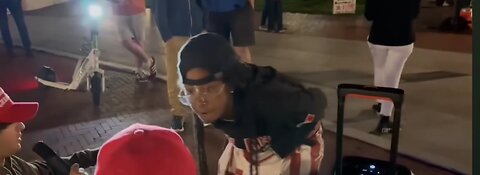 Liberal Demon gets maced for attacking "Charlie Kirk" style interviewers