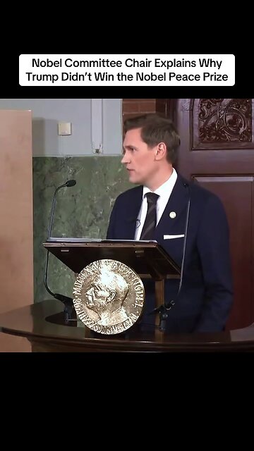 Nobel Committee Chair: We award the prize only to individuals of courage and integrity.