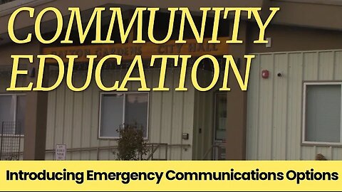 Community Education - Covering a Spontaneous Opportunity