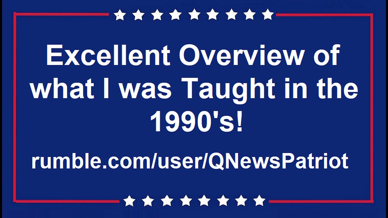 Excellent Over view Of what I was taught in the 1990's