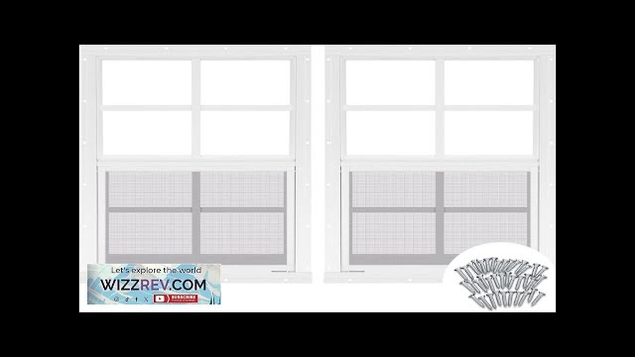 Tandefio 2 Pcs 12''x18'' White Flush Mount Shed Window with Tempered Glass Review