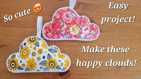 How to make padded fabric hanging clouds. They're so pretty!