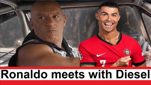 Cristiano Ronaldo meets and talks with American actor Vin Diesel