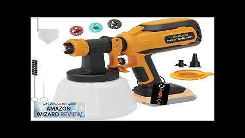 Cordless Paint Sprayer for Dewalt 20V MAX Battery Electric HVLP Spray Paint Review