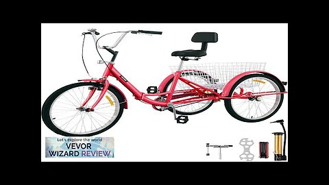 VEVOR Tricycle Adult 24’’ Wheels Adult Tricycle 1-Speed 3 Wheel Bikes Review