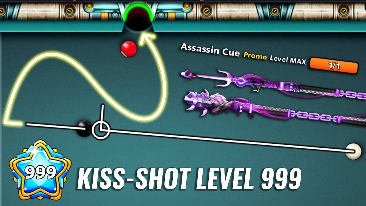 MADDEST DOUBLE KISS SHOT YOU HAVE TO SEE... GALAXY CUE GIVEAWAY (1/4) + Level 999 Shots