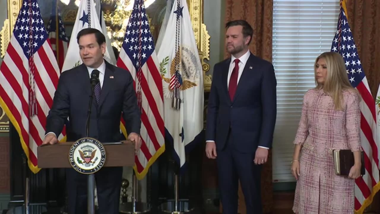 Vice President JD Vance Swears In Marco Rubio as United States Secretary of State