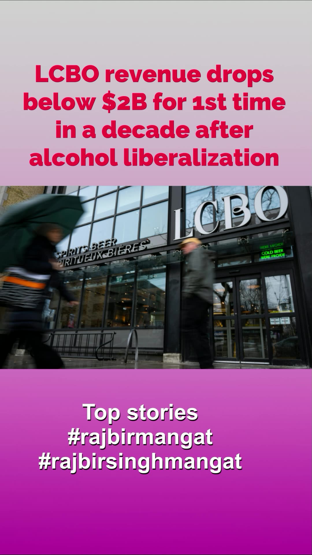 LCBO revenue drops below $2B for 1st time in a decade after alcohol liberalization