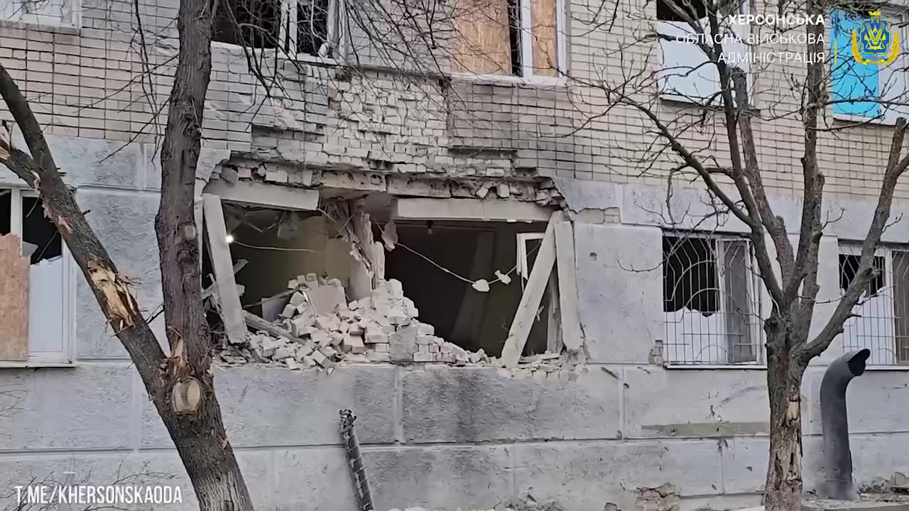 A perinatal center in Kherson was attacked, according to local authorities.