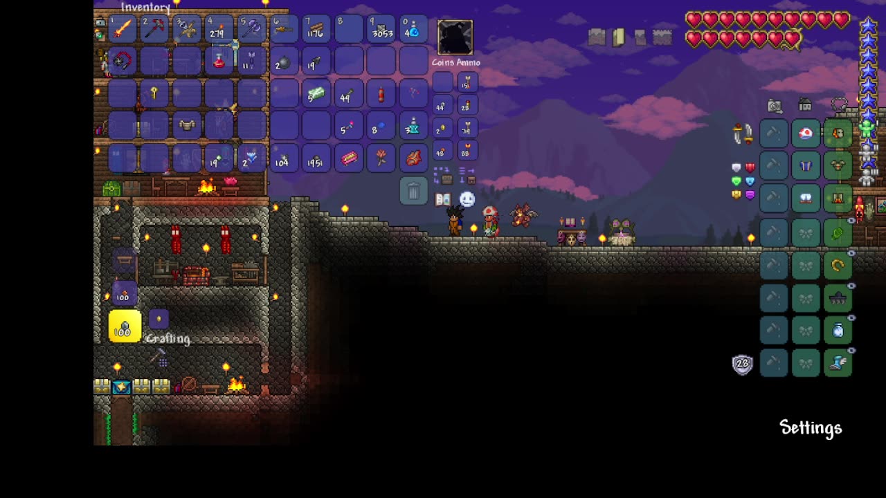 Playing co-op Terraria (only game volume) Just got hardmode