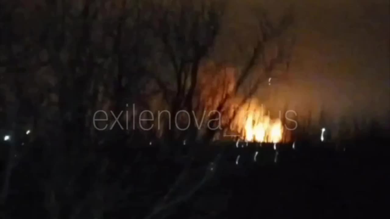 Exploding Russian Ammunition Depot Putting On a Show