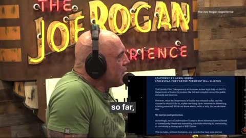 Rogan brutally mocked Clinton's demand that anyone connected to the Epstein files be exposed