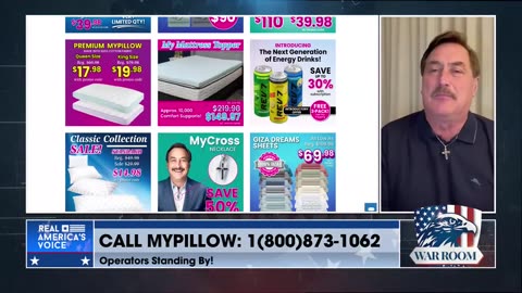 Visit MyPillow.com/warroom And Use Promo Code WARROOM To Get Your Special Deals Today!