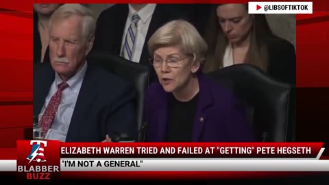 Elizabeth Warren Tried And Failed At "Getting" Pete Hegseth