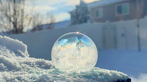 Mesmerizing Frozen Soap Bubbles