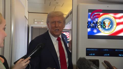 Trump desde el Air Force One rumbo a Israel: Fin de programas, reconstrucción de Gaza y ataque a Schumer