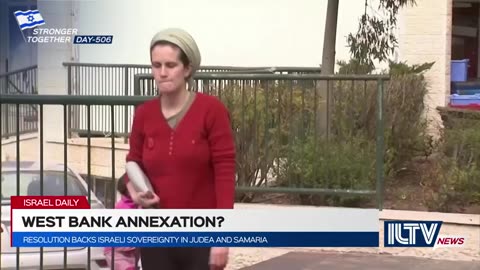 RESOLUTION BACKS ISRAELI SOVEREIGNTY IN JUDEA AND SAMARIA