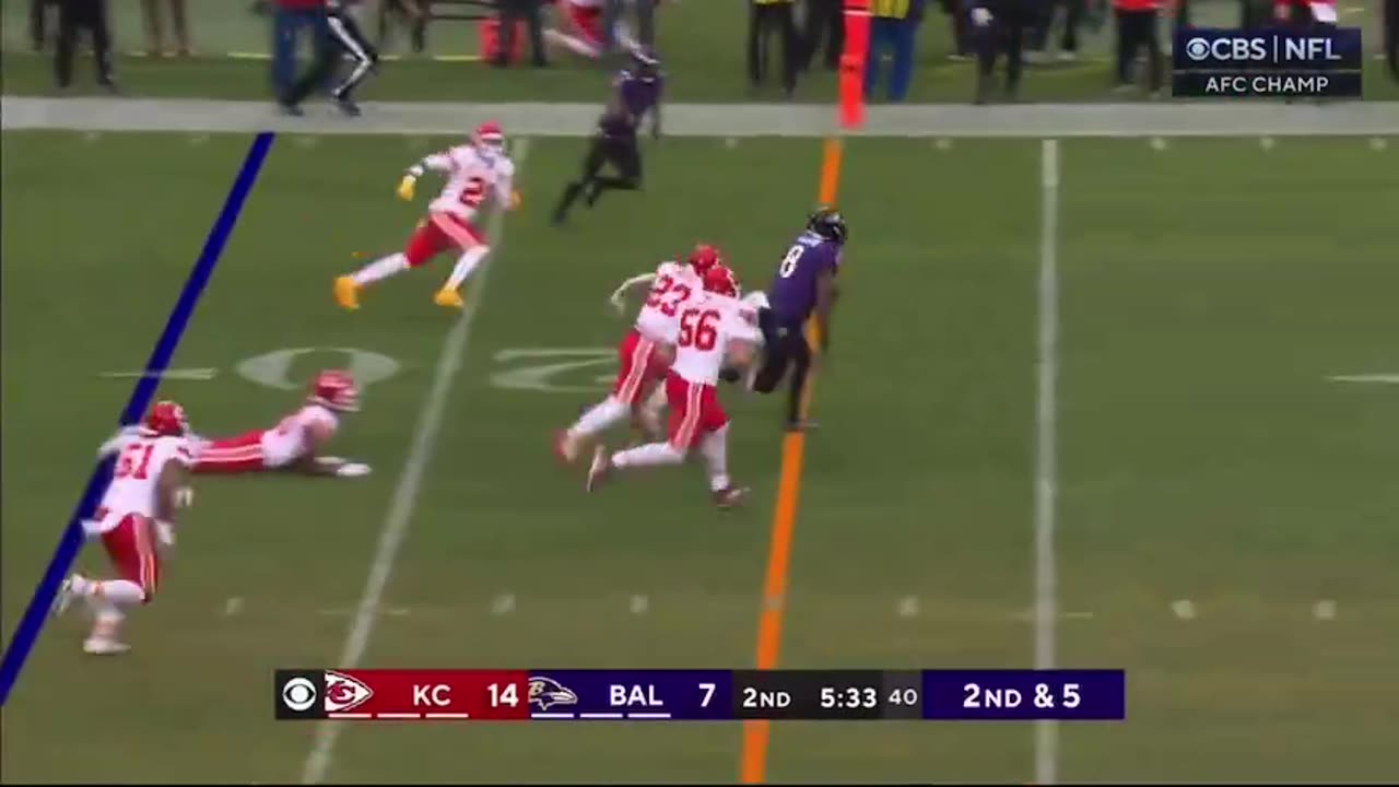 Lamar Jackson caught his own pass against the Kansas City Chiefs