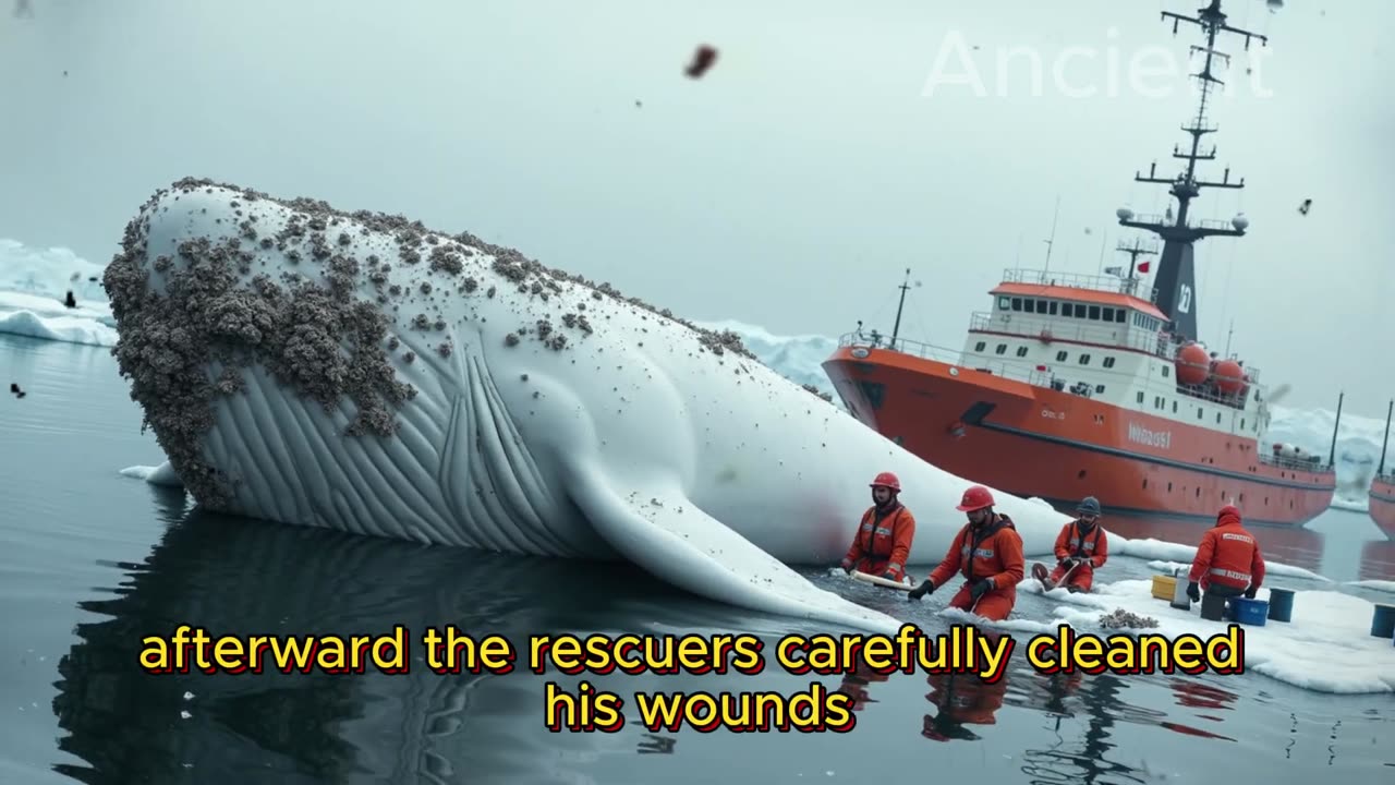 A White Whale, Injured by Millions of BARNACLES, was successfully