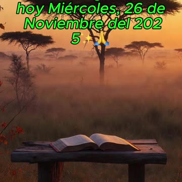 🙏✨Evangelio de hoy Miércoles, 26 de Noviembre del 2025✨🙏