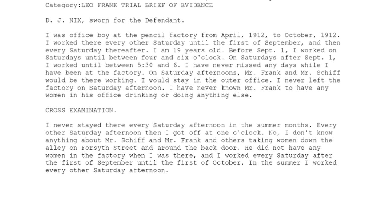 D J NIX, Sworn In For The Defendant, 81st To Testify