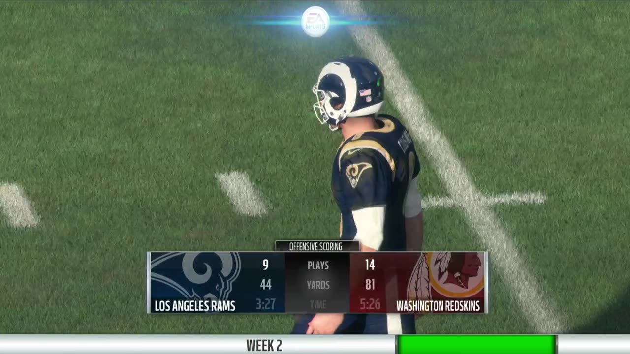 1966 REDSKINS VS MADDEN 18 , WEEK 2 LA RAMS