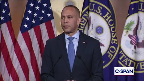 REPORTER: "Do you view [Schumer] as effective & should he keep his job?"