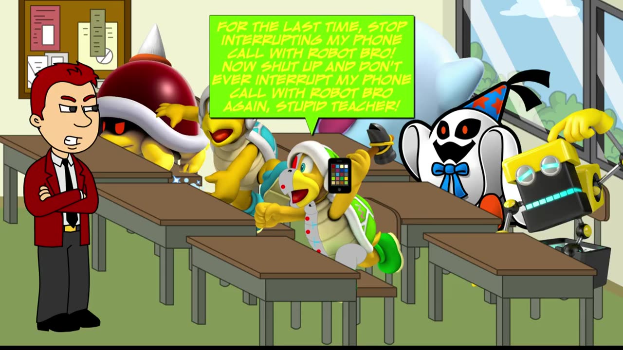 Cyborg Bro Refuses to Silence His Phone in Class/Grounded
