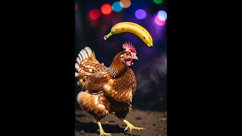 Hens Master the Chicken Banana Move! 🐔🍌✨
