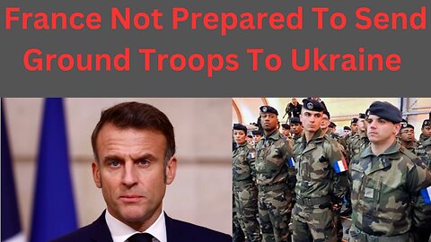 No French Troops To Ukraine