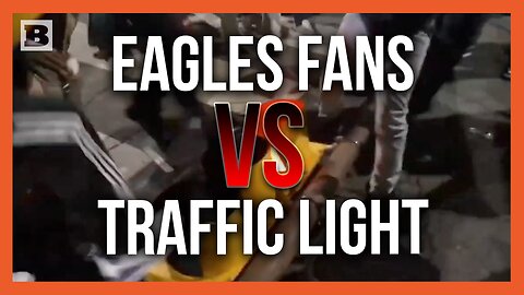 Eagles Fans Gang Destroy Traffic Lights During Super Bowl Celebration