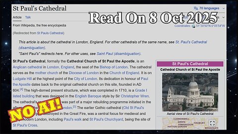 St Paul's Cathedral (No AI) - 8 October 2025