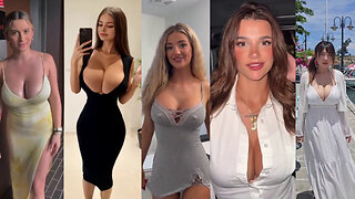 Huge Boobs / No Bra / Hard Nipples 16 - Big bank tiktok challenge ❤️‍ClipchampGirls 2025