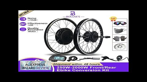 250W-2000W Electric Bicycle Conversion Kit 36V48V Front/Rear Wheel Hub Motor Kit 16-29Inch Review