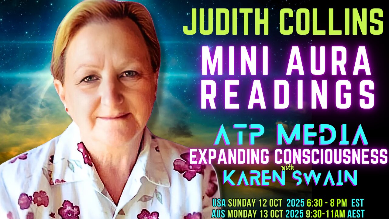 Free Mini Aura Readings Today on ATP Media with Judith Collins - KAren Swain